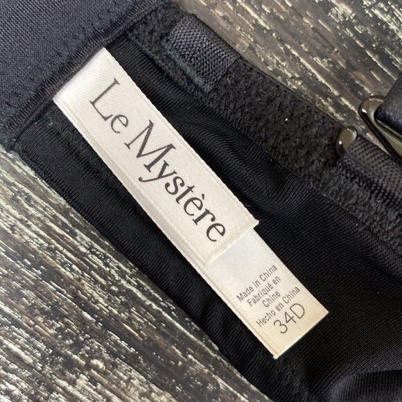 Le Mystere Black Netted Contour Underwire Bra 34D - Picture 5 of 5
